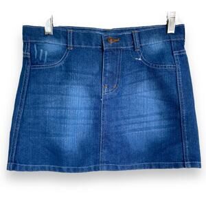 Womens Skirt Sz Small Blue Denim Jean Mini Short